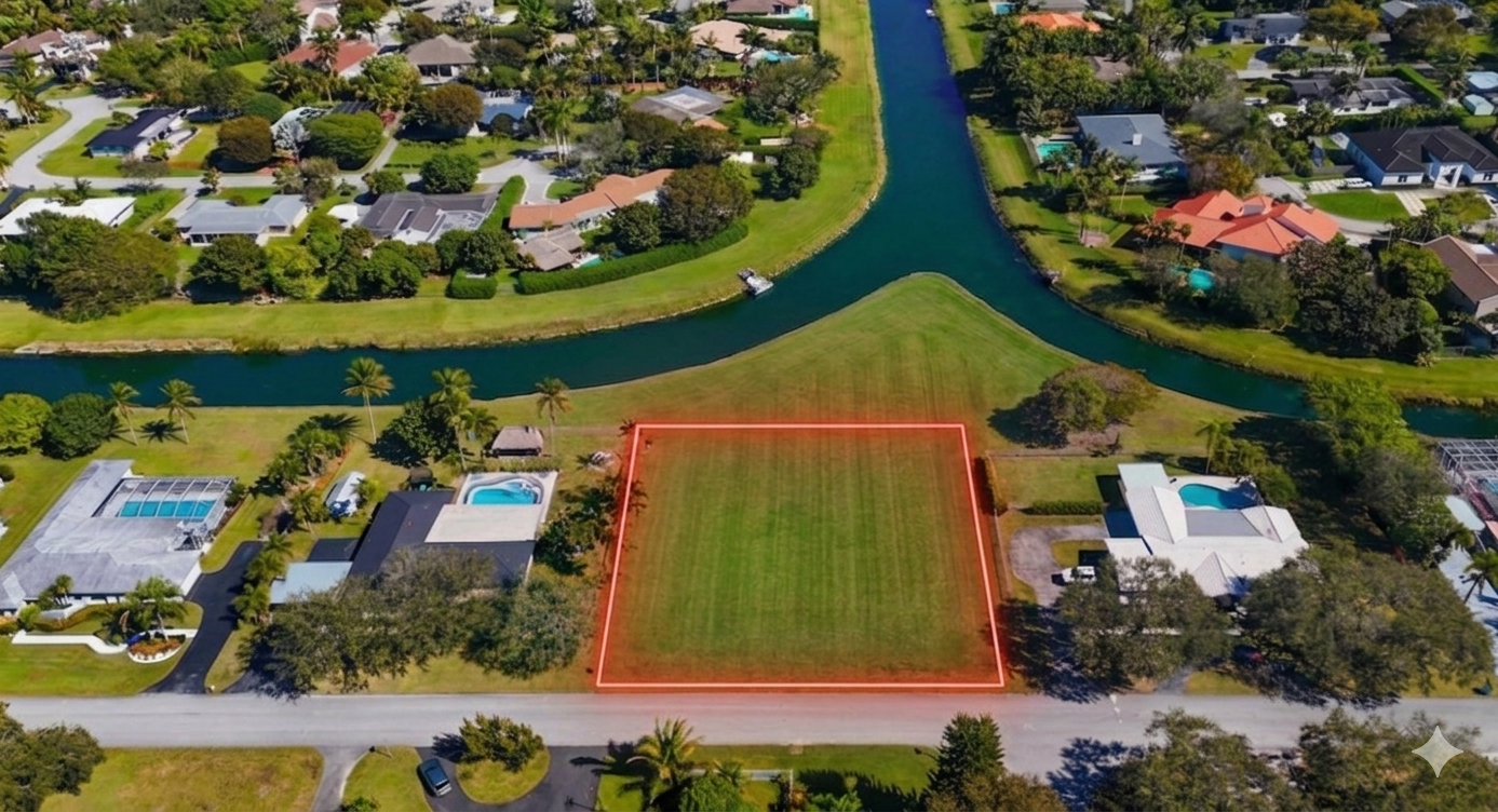 Aerial view of the property